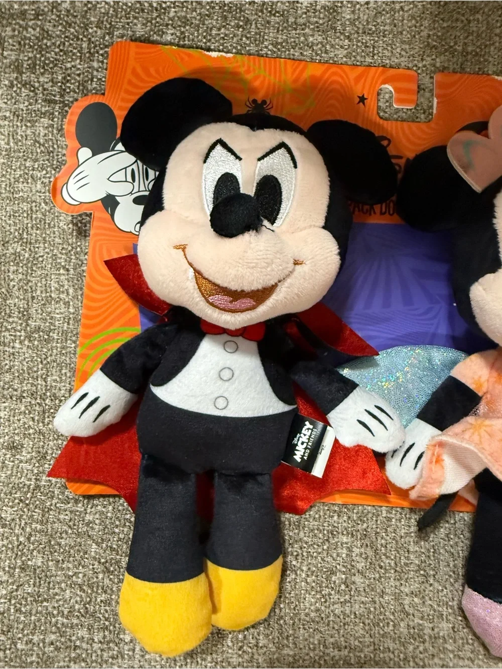 Disney Halloween Mickey & Minnie Plush Dog Toy Duo